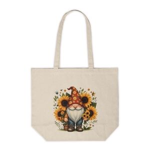 Spring Garden Gnome Custom Canvas Tote Bag
